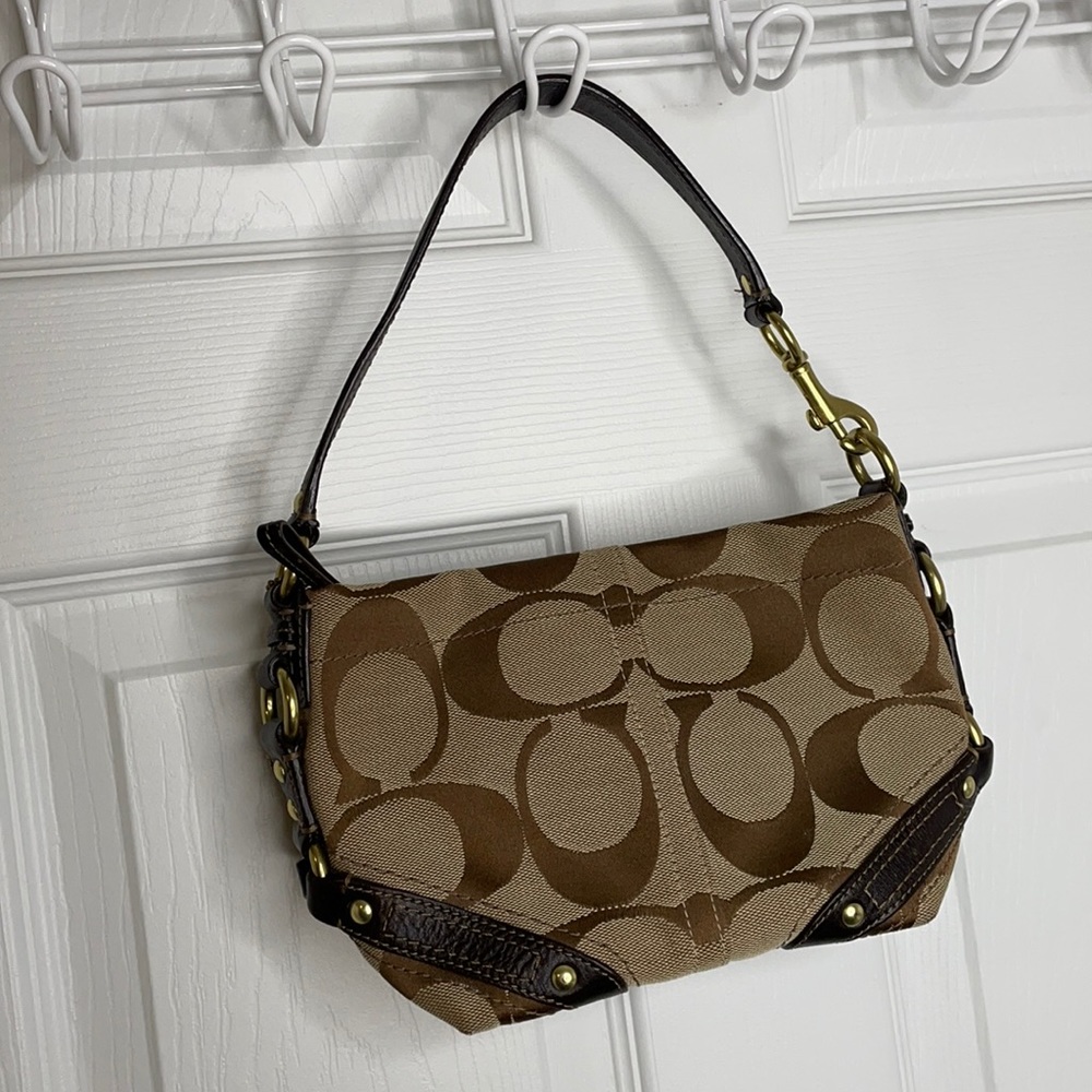 Vintage coach mini shoulder bag gold hardware